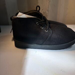 Highland‎ Original  Big  Kid 13/1 Black Faux Suede Ankle Boots NWT